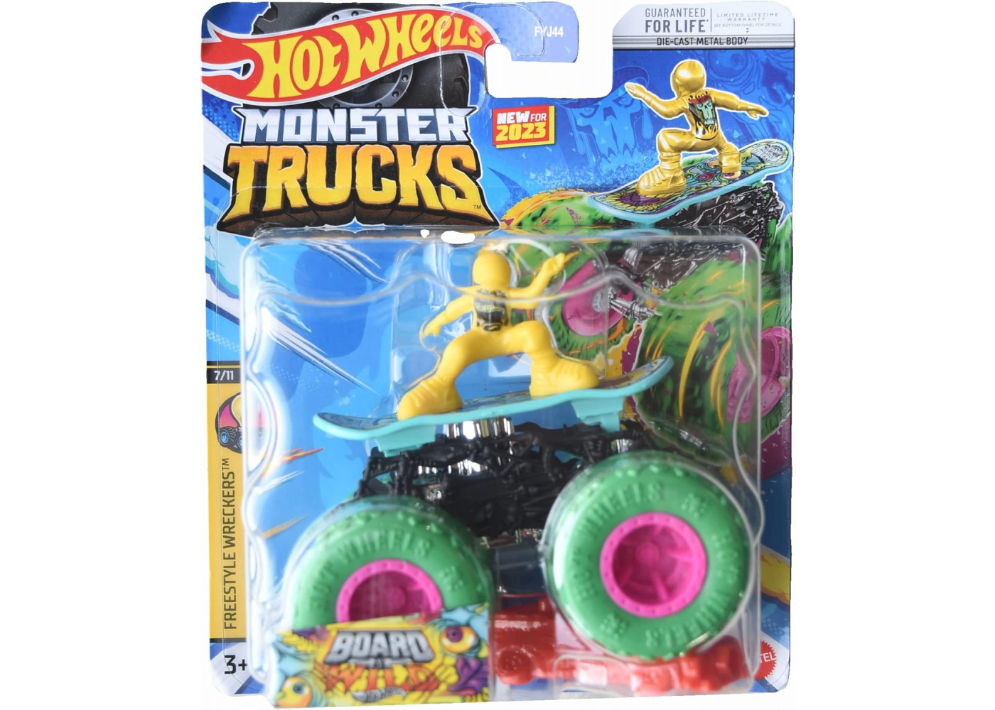 Машинка Хот Вилс Монстр Трак Скей Monster Trucks Board Wild Hot Wheels HLT13