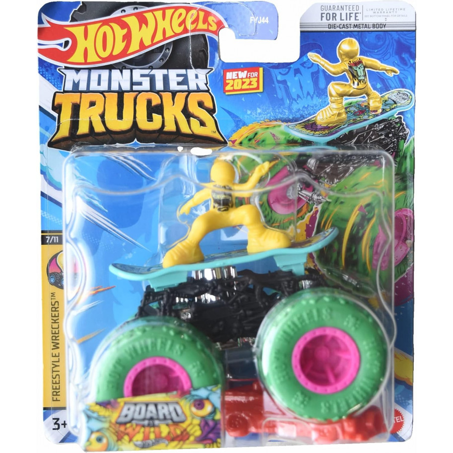 Машинка Хот Вілс Монстр Трак Скей Monster Trucks Board Wild Hot Wheels HLT13