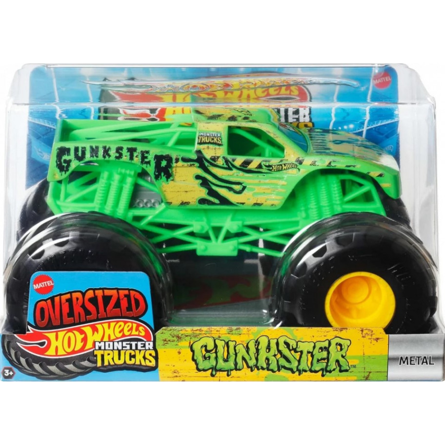 Машинка Хот Вілс Монстр Трак Ганкстер (Уцінка) 1:24 Monster Trucks Gunkster Hot Wheels Mattel BJDR05