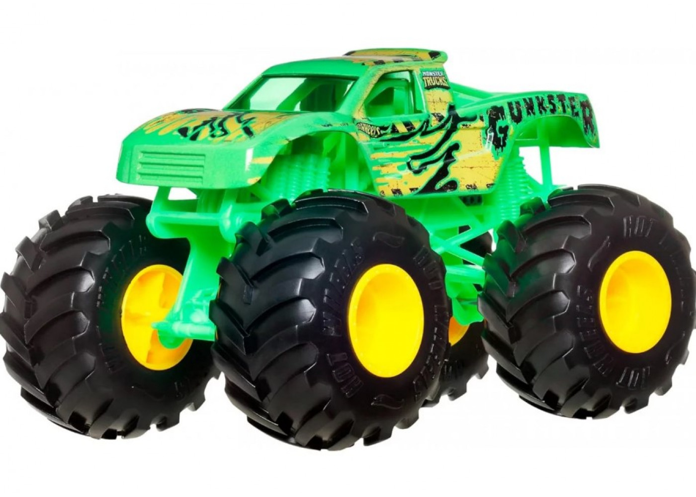 Машинка Хот Вілс Монстр Трак Ганкстер (Уцінка) 1:24 Monster Trucks Gunkster Hot Wheels Mattel BJDR05