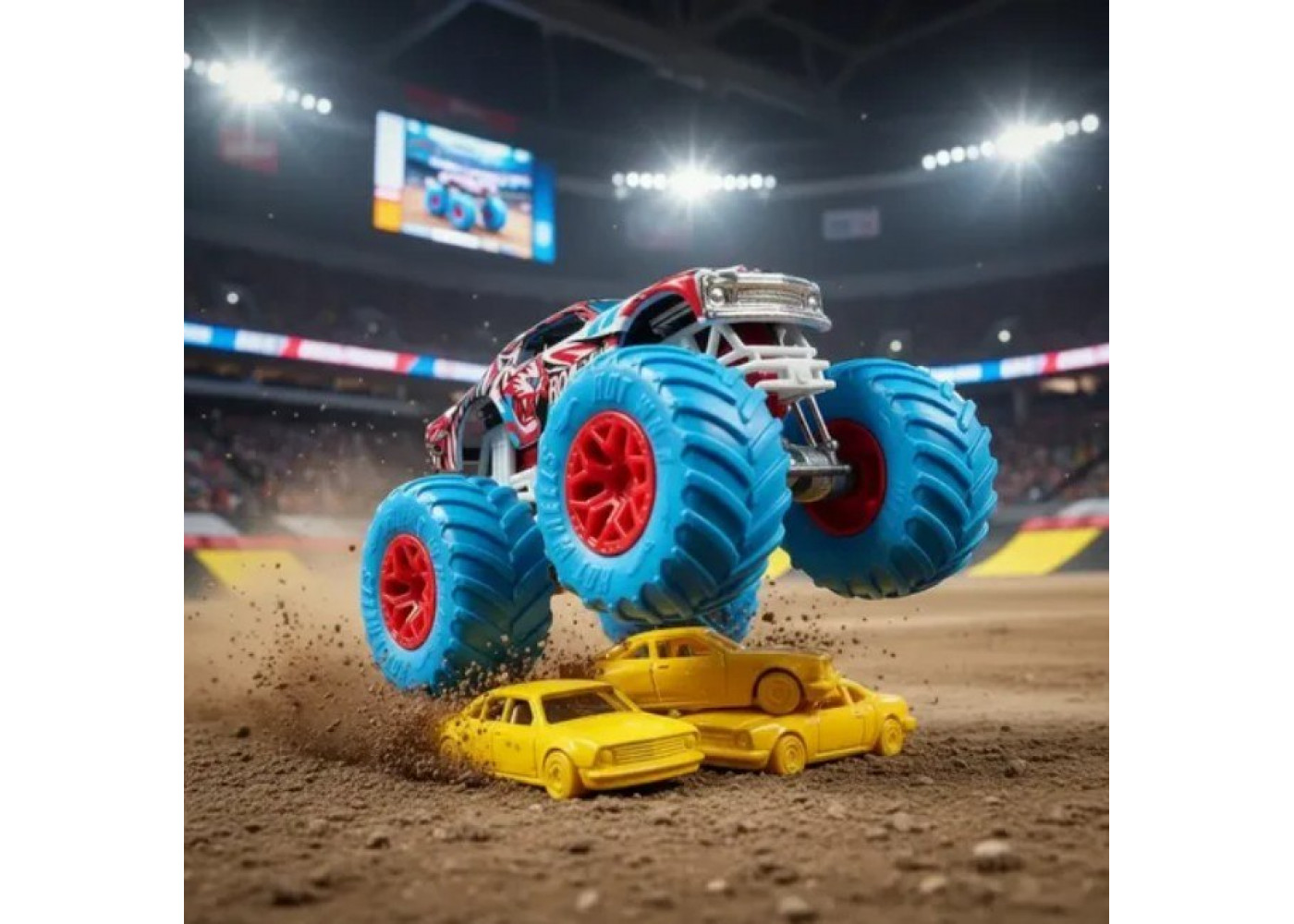 Машинка Хот Вілс Монстр Трак 1:64 Monster Trucks Roarin Engine Hot Wheels JHY66