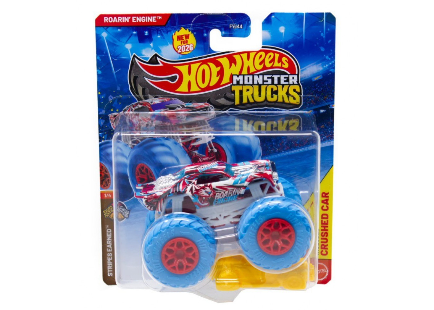 Машинка Хот Вілс Монстр Трак 1:64 Monster Trucks Roarin Engine Hot Wheels JHY66