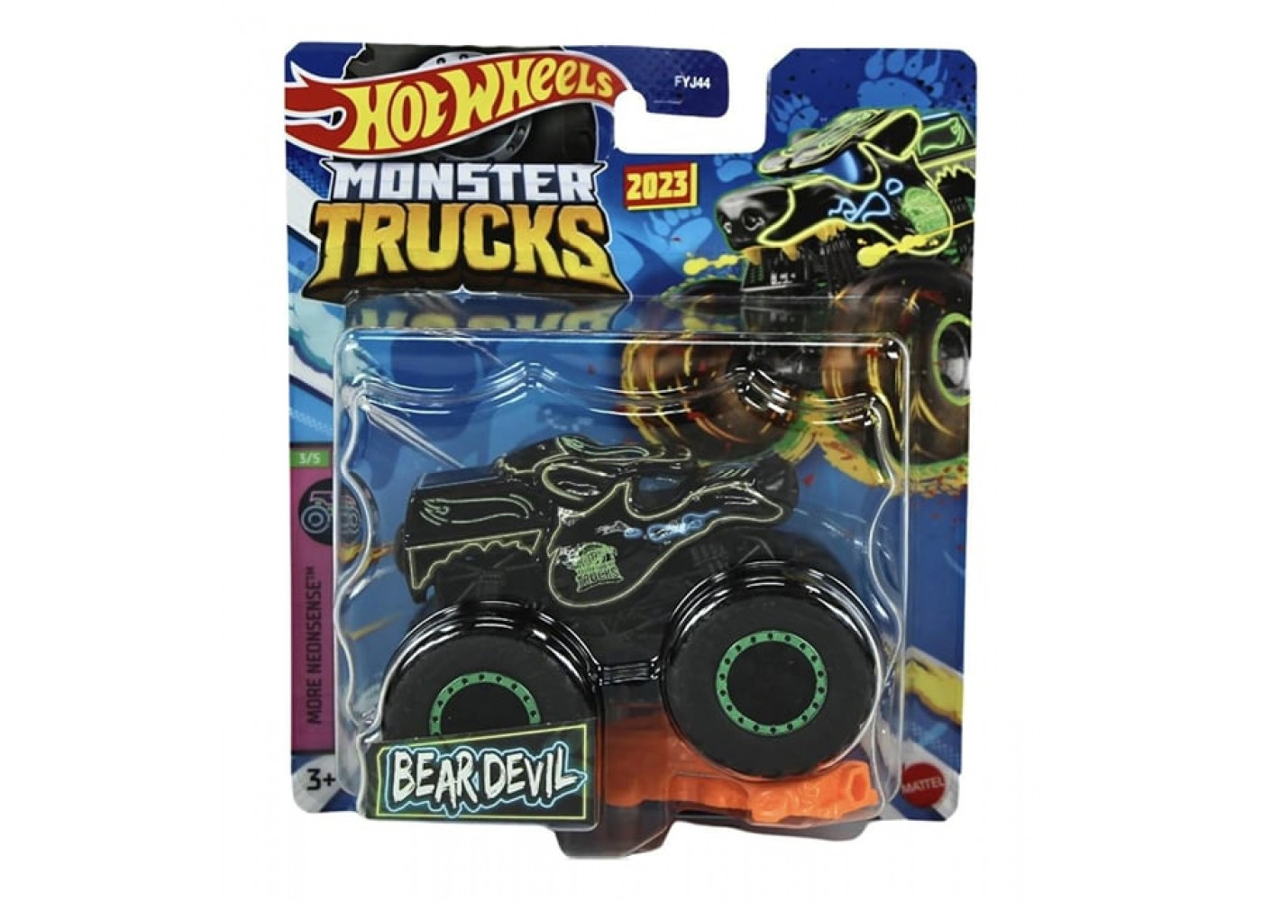 Машинка Хот Вілс Монстр Трак Monster Trucks Bear Devil Hot Wheels HLT01