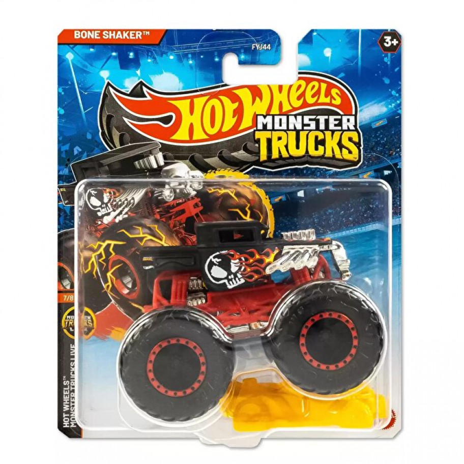 Машинка Хот Вилс Монстер Трак Бон Шейкер 1:64 Monster Trucks Bone Shaker Hot Wheels JDP73