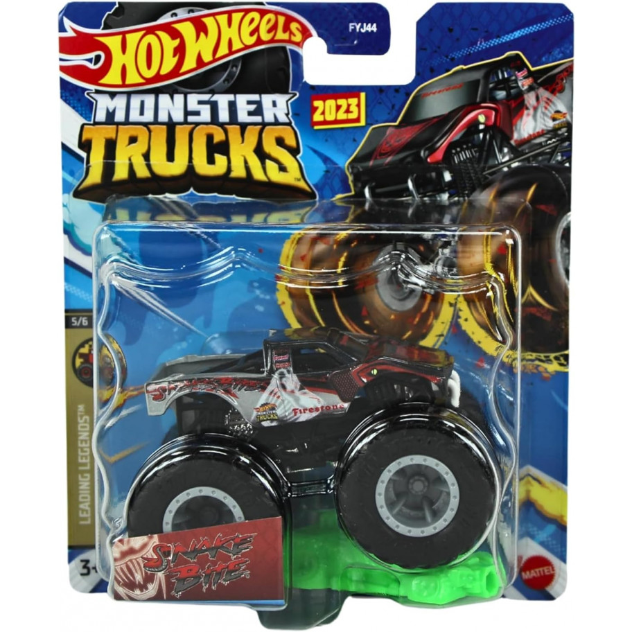 Машинка Хот Вілс Монстр Трак Зміїний укус Monster Trucks Snake Bite Hot Wheels HLR91