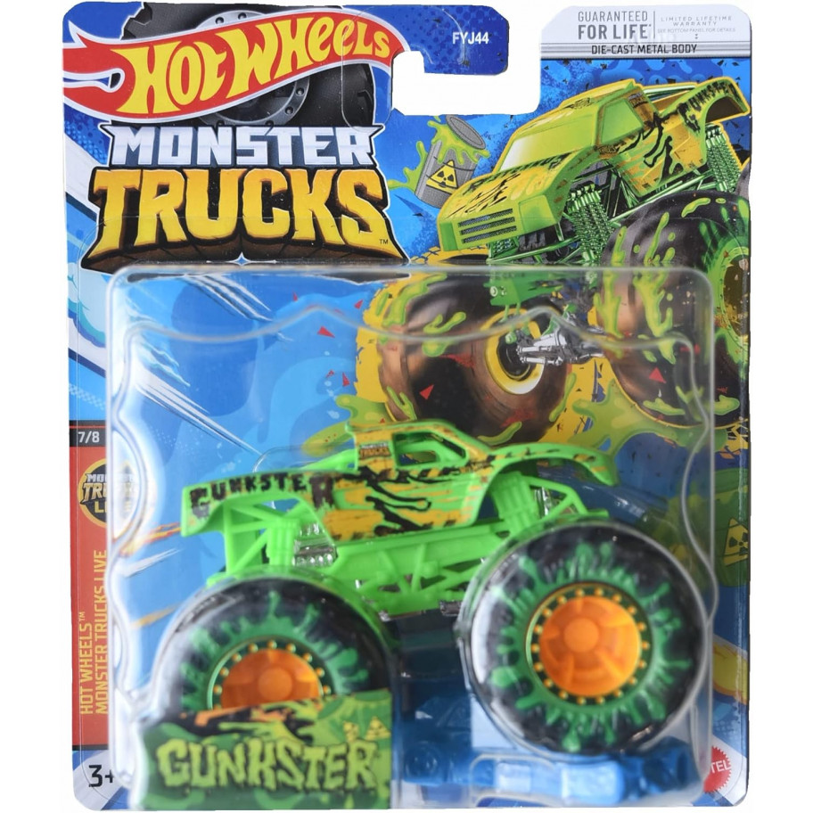 Машинка Хот Вілс Монстр Трак Гангстер Monster Trucks Gunkster Hot Wheels HNW22