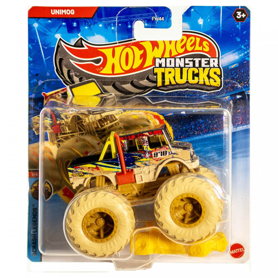 Машинка Хот Вілс Монстер Трак Унімог 1:64 Monster Trucks Unimog Hot Wheels JDP97
