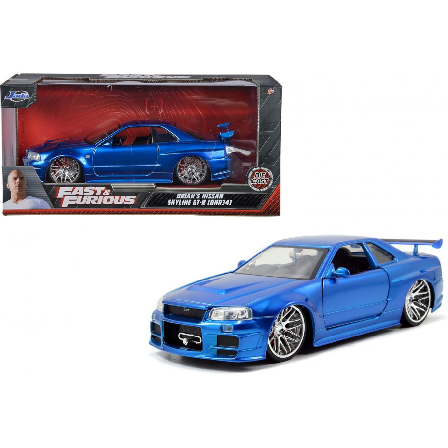 Машинка Ніссан Скайлайн Форсаж 1:24 Nissan Skyline Fast Furious Jada Toys 97173