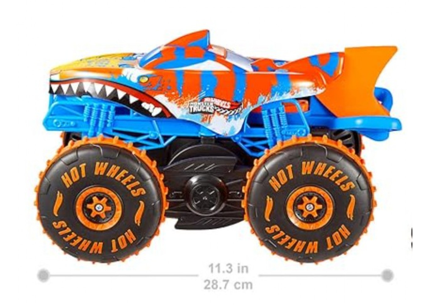 Машинка Хот Вилс 1:15 Монстр Трак Тигровая Акула на Пульте Monster Trucks RC Tiger Shark Hot Wheels JFR39