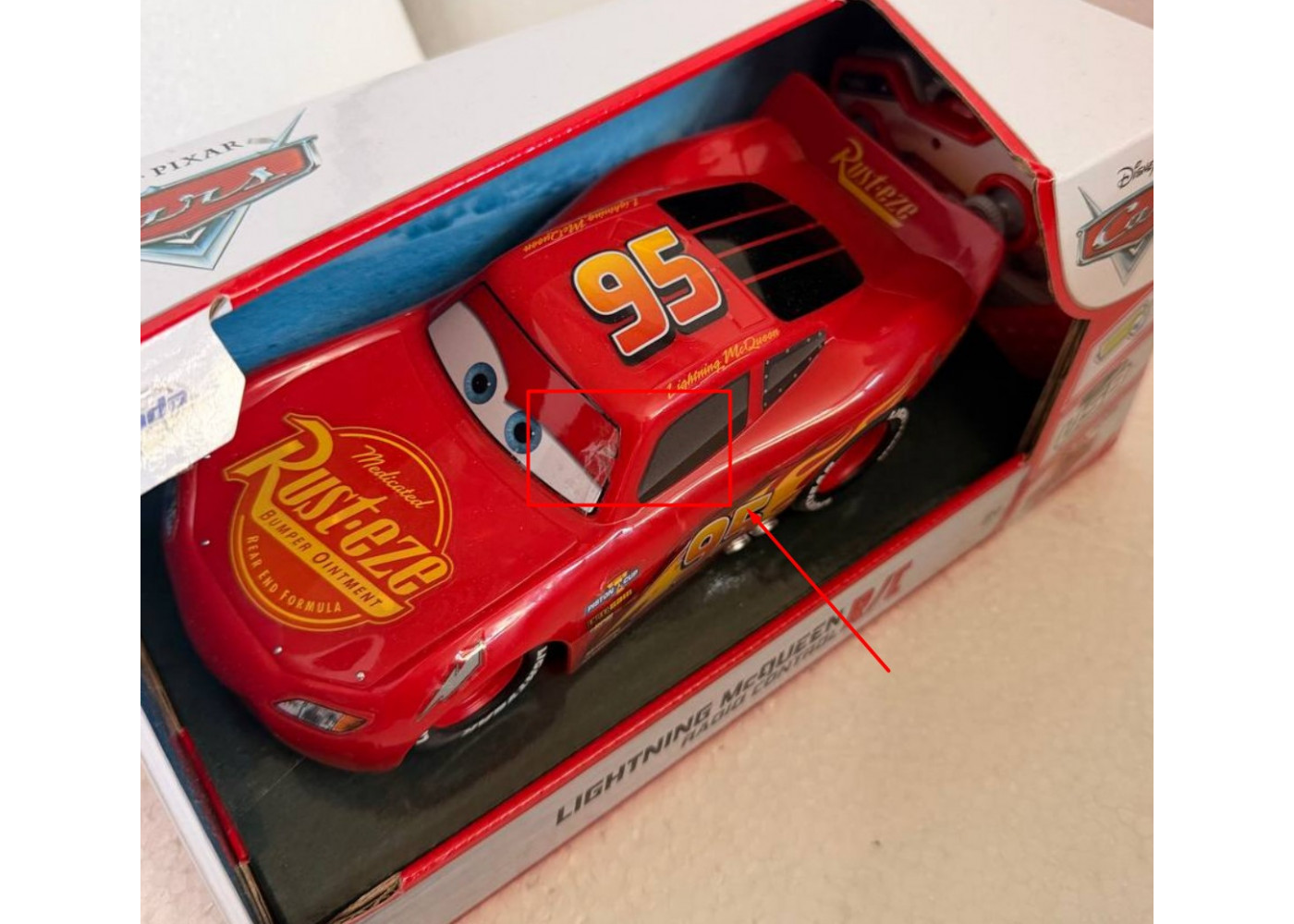 Машинка Тачки Блискавка Маквін 1:24 (Уцінка) на Пульті Управління Cars McQueen Jada Toys B32232