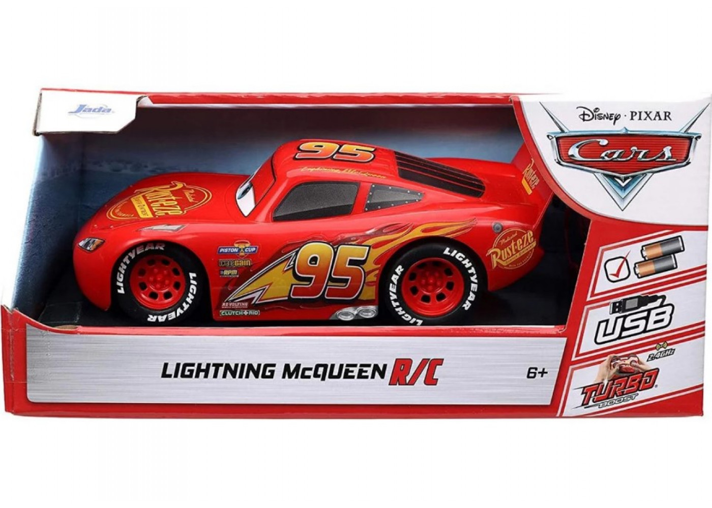 Машинка Тачки Блискавка Маквін 1:24 (Уцінка) на Пульті Управління Cars McQueen Jada Toys B32232