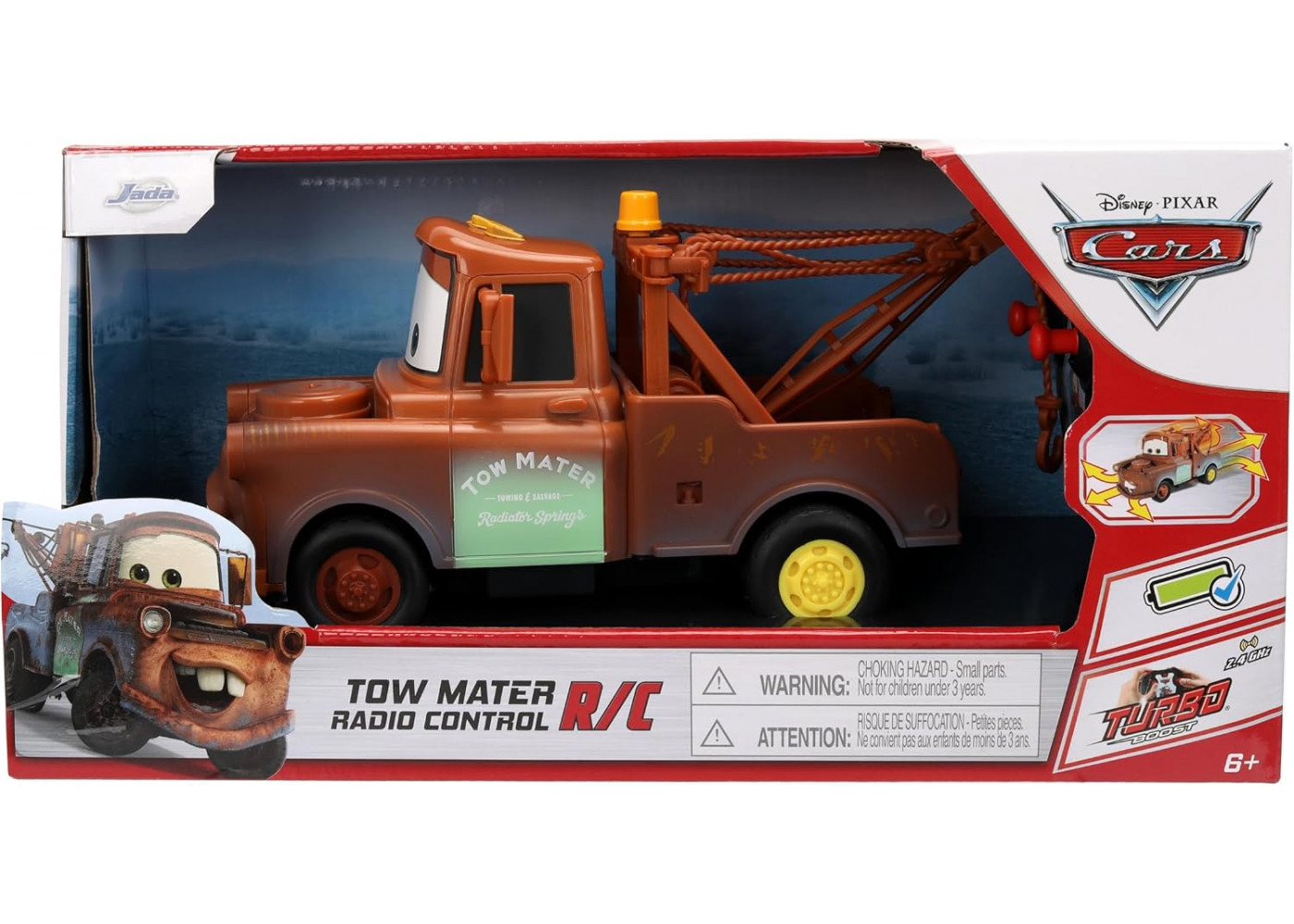 Машинка Тачки Матер 1:24 на Пульті Управління Disney Pixar Cars Tow Mater RC Jada Toys 36751