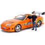 Машинка Тойота Супра с Фигуркой Браяна Форсаж 1:24 Brian's Toyota Supra Fast Furious Jada Toys 30738