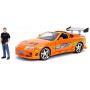 Машинка Тойота Супра с Фигуркой Браяна Форсаж 1:24 Brian's Toyota Supra Fast Furious Jada Toys 30738