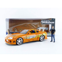 Машинка Тойота Супра с Фигуркой Браяна Форсаж 1:24 Brian's Toyota Supra Fast Furious Jada Toys 30738