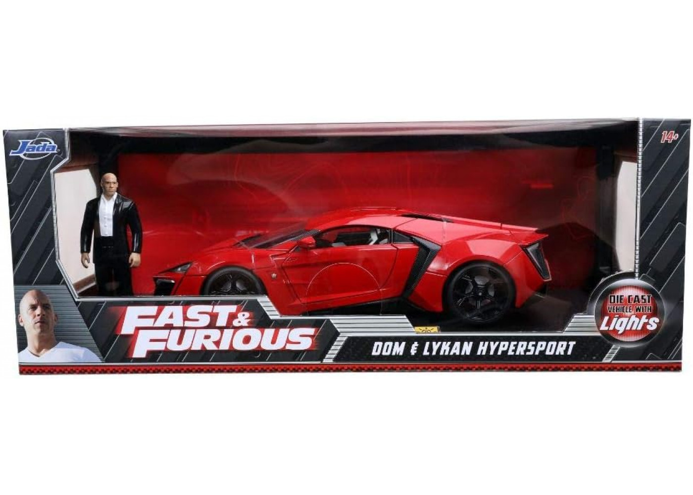 Машинка Ликан Гиперспорт с Фигуркой Доминика Форсаж 1:18 Dominic Toretto Lykan Hypersport Jada Toys 31140