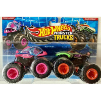 Машинки Хот Вилс Монстр Трак 1:64 Monster Trucks Piran-Ahhhh vs Shark Wreak Mattel JLV82