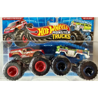 Машинки Хот Вилс Монстр Трак 1:64 Monster Trucks Fire Rescue vs HW 5 Alarm Mattel JLV86