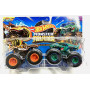 Машинки Хот Вилс Монстр Трак 1:64 Monster Trucks Tiger Shark vs Mega-Wrex Mattel JCC82