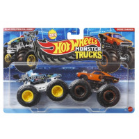Машинки Хот Вилс Монстр Трак 1:64 Monster Trucks Slam Prix/Prix Collision vs Dodge Charger Mattel JHY87