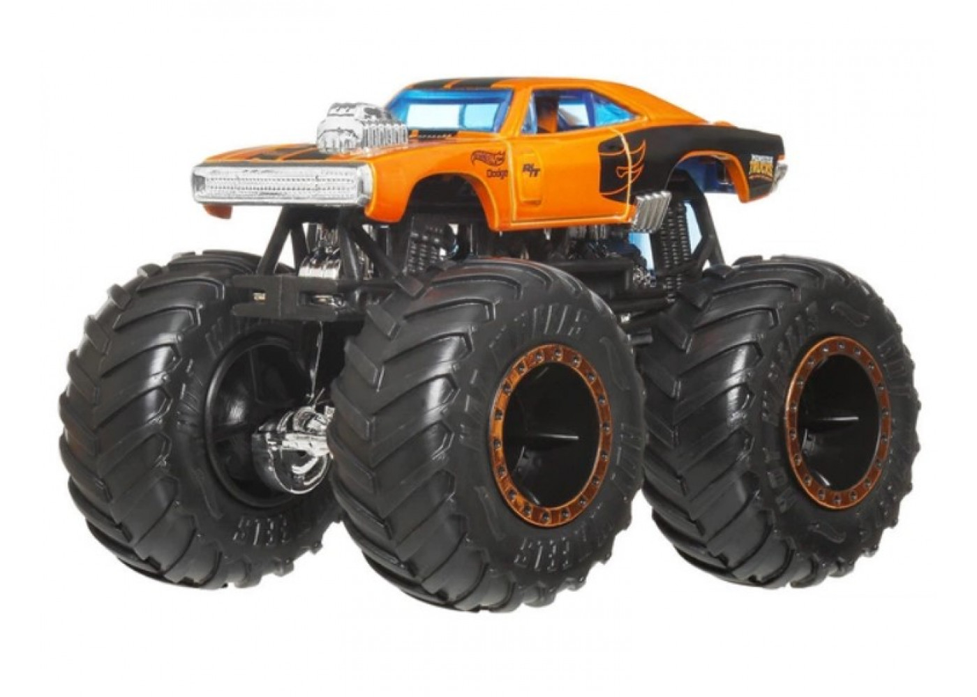 Машинки Хот Вилс Монстр Трак 1:64 Monster Trucks Slam Prix/Prix Collision vs Dodge Charger Mattel JHY87