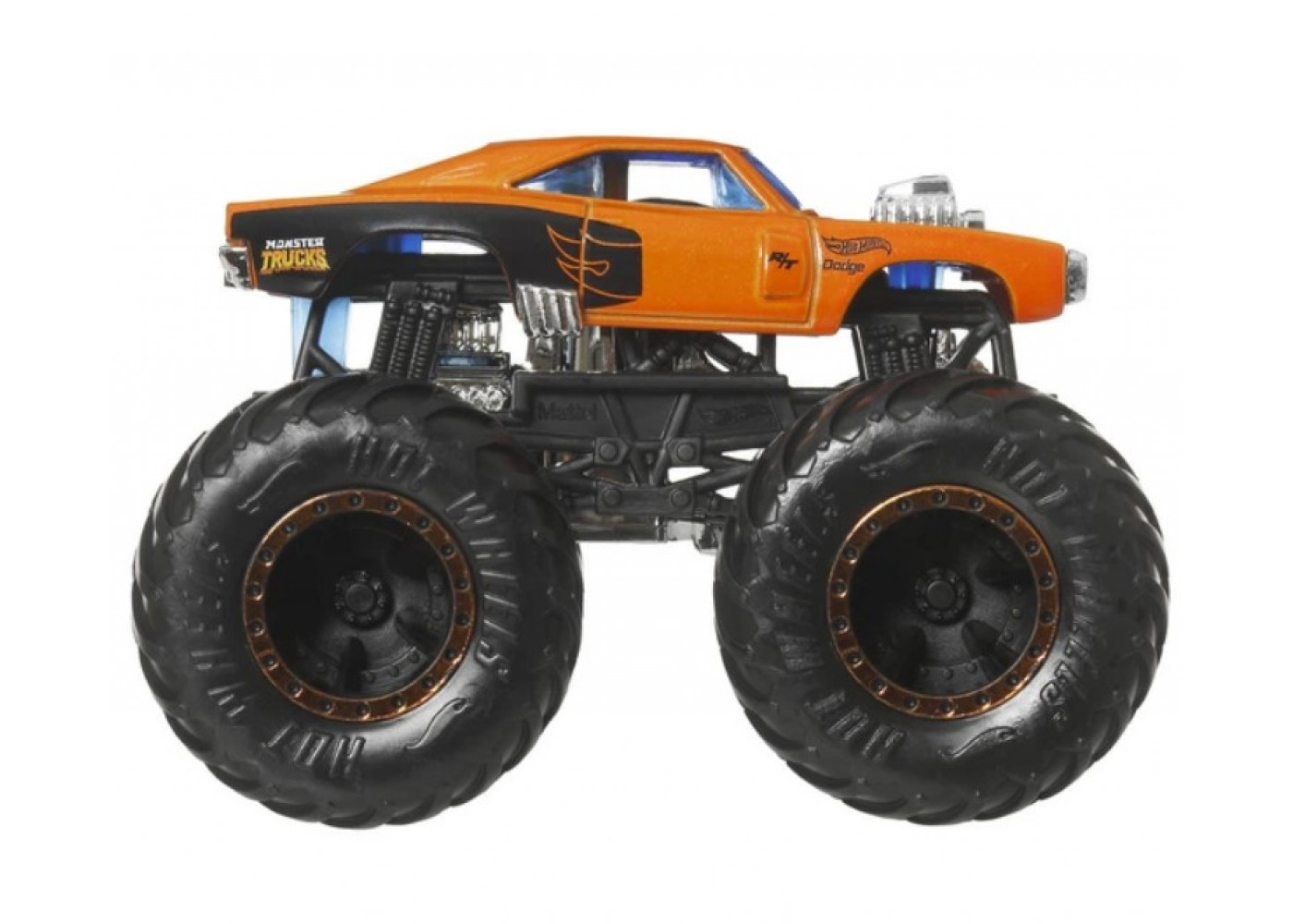 Машинки Хот Вилс Монстр Трак 1:64 Monster Trucks Slam Prix/Prix Collision vs Dodge Charger Mattel JHY87