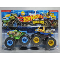 Машинки Хот Вилс Монстр Трак 1:64 Monster Trucks Funny Feeling vs Mood Crusher Mattel JHY81