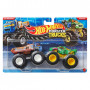 Машинки Хот Вилс Монстр Трак 1:64 Monster Trucks Lil’ Haulin 64 vs Totaled Mattel JLV75