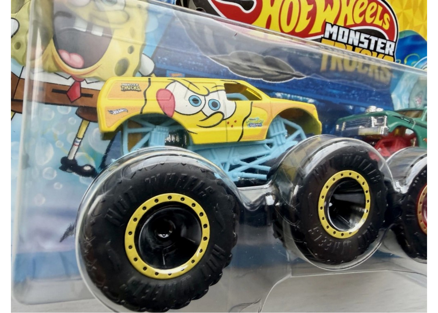 Машинки Хот Вилс Монстр Трак 1:64 Monster Trucks Spongebob Squarepants vs Plankton Mattel JLV88