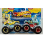 Машинки Хот Вилс Монстр Трак 1:64 Monster Trucks Spongebob Squarepants vs Plankton Mattel JLV88