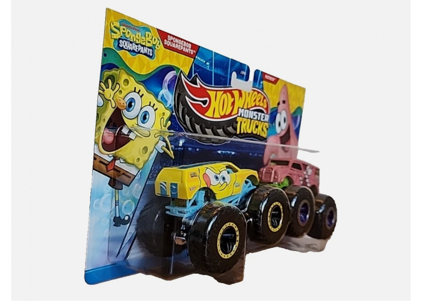 Машинки Хот Вилс Монстр Трак 1:64 Monster Trucks Spongebob Squarepants vs Patrick Mattel JCC81