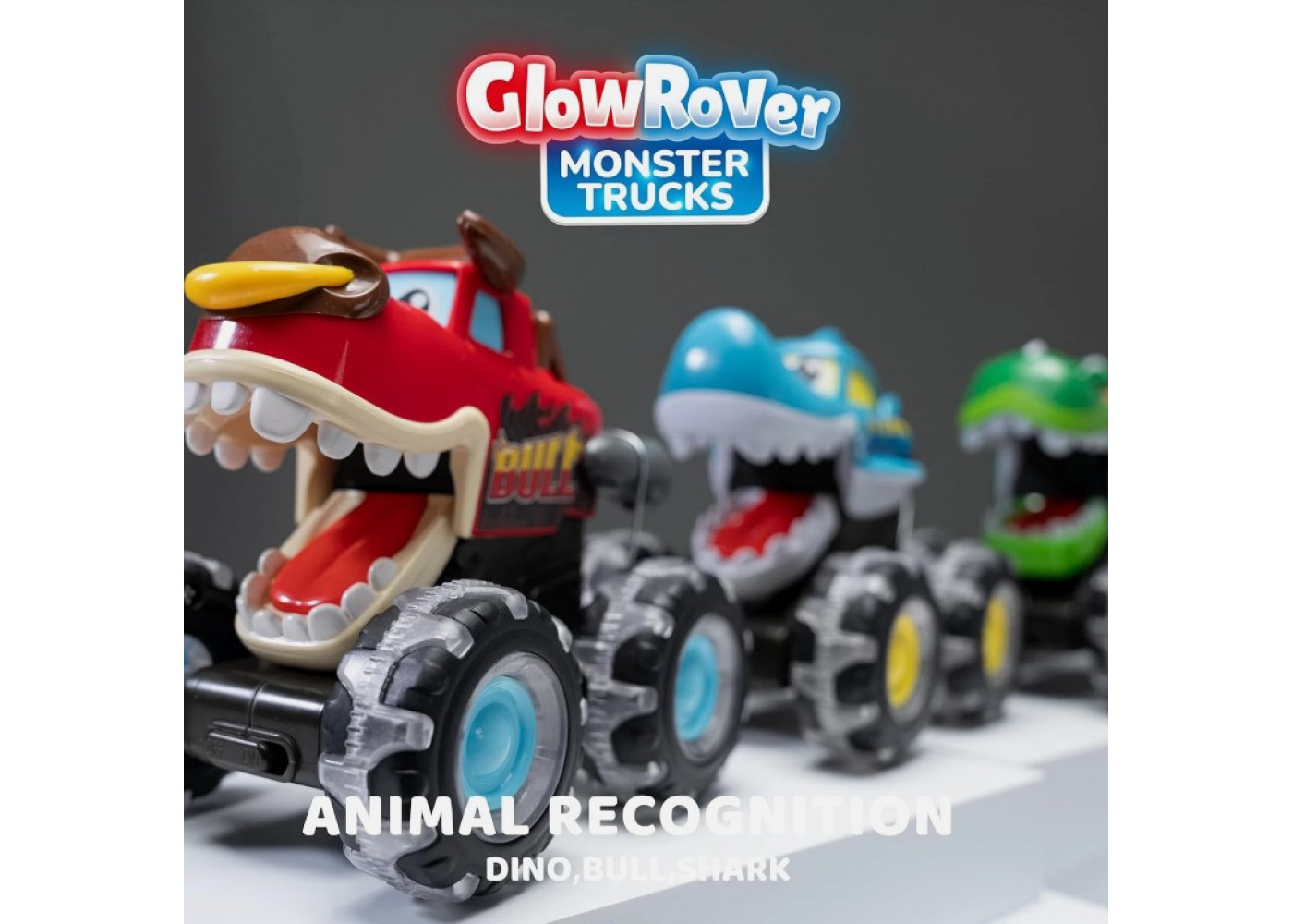 Набір 3 Монстр Траки Світяться з Активатором Руху Joyin Monster Trucks Glow Rover Joyin 60876
