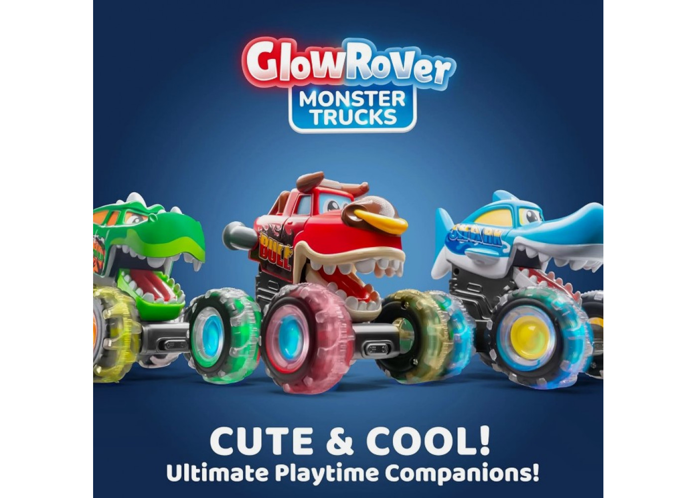 Набір 3 Монстр Траки Світяться з Активатором Руху Joyin Monster Trucks Glow Rover Joyin 60876