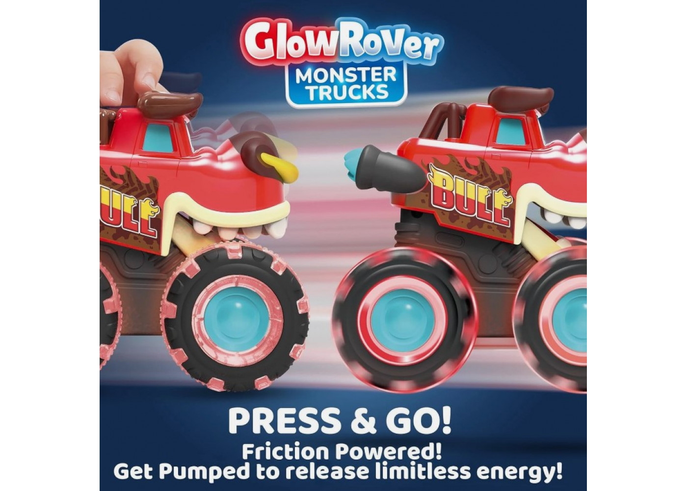 Набір 3 Монстр Траки Світяться з Активатором Руху Joyin Monster Trucks Glow Rover Joyin 60876