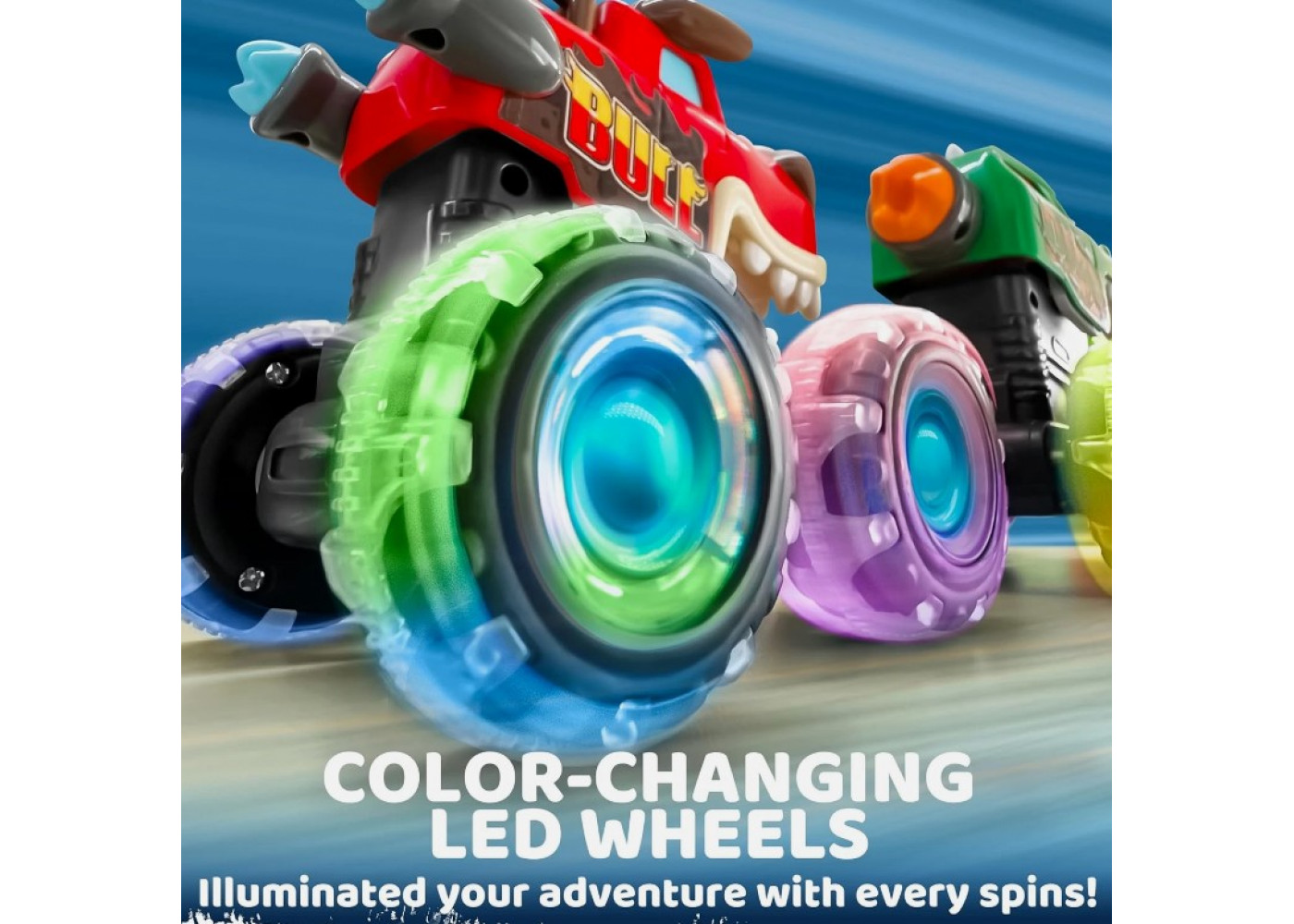 Набір 3 Монстр Траки Світяться з Активатором Руху Joyin Monster Trucks Glow Rover Joyin 60876