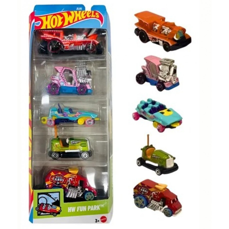 Набір Хот Вілс із 5 машинок Hot Wheels HW Fun Park Mattel JBJ88