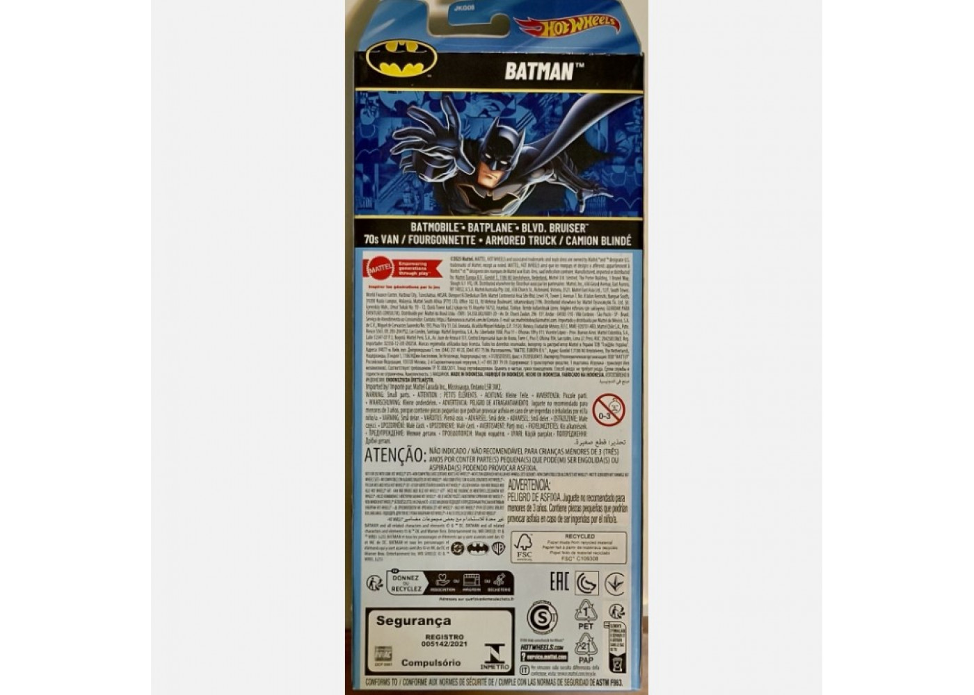 Набор Хот Вилс Бетмен из 5 машинок Hot Wheels Batman Mattel JKG08