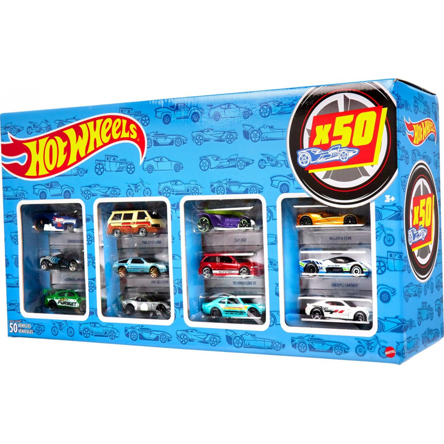 Набір Машинок Хот Вілс 50 шт 1:64 Hot Wheels Mattel CGN22