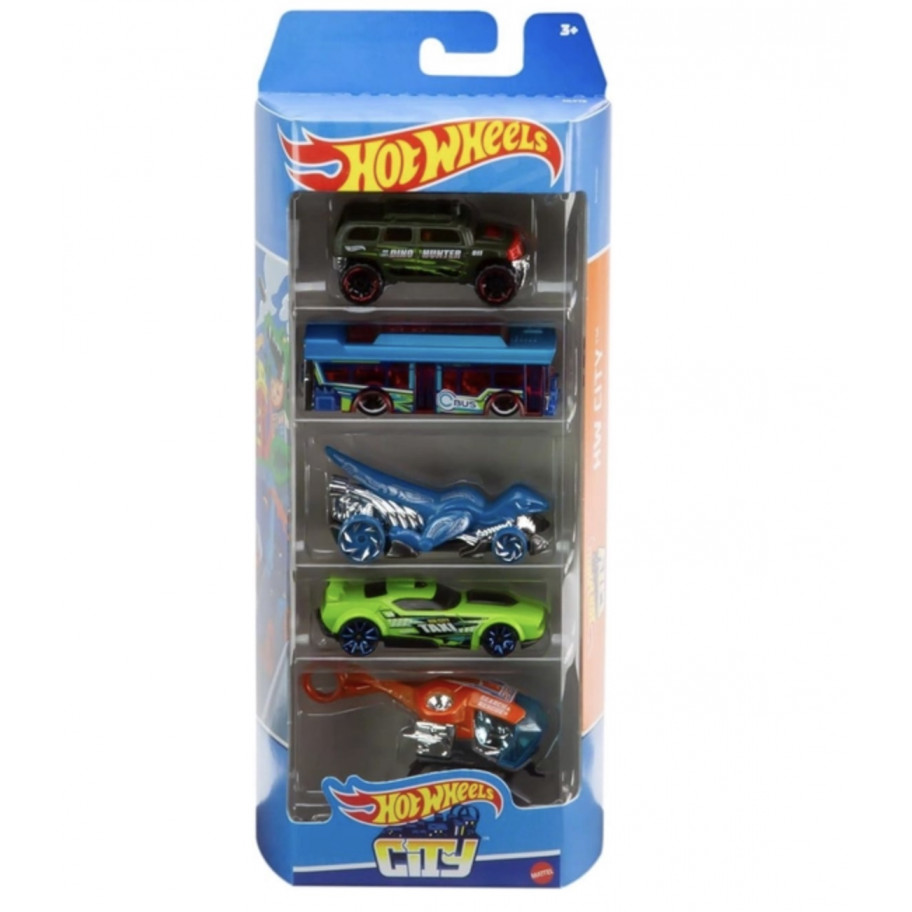 Набір із 5 машинок Хот Вілс City Hot Wheels Mattel HLY76