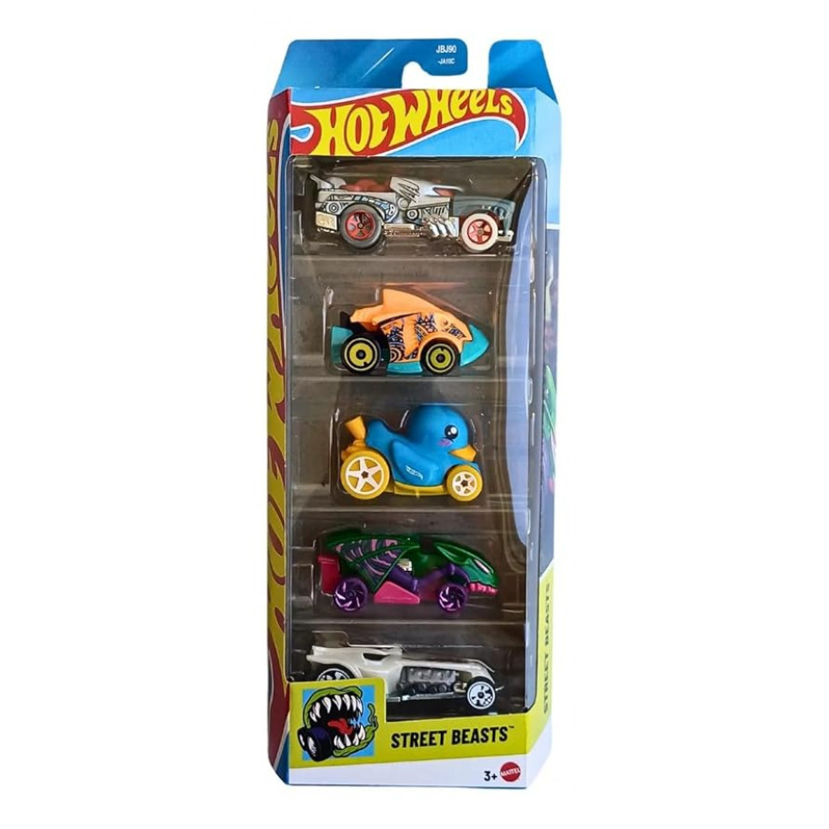 Набір із 5 машинок Хот Вілс Street Beasts Hot Wheels Mattel JBJ90