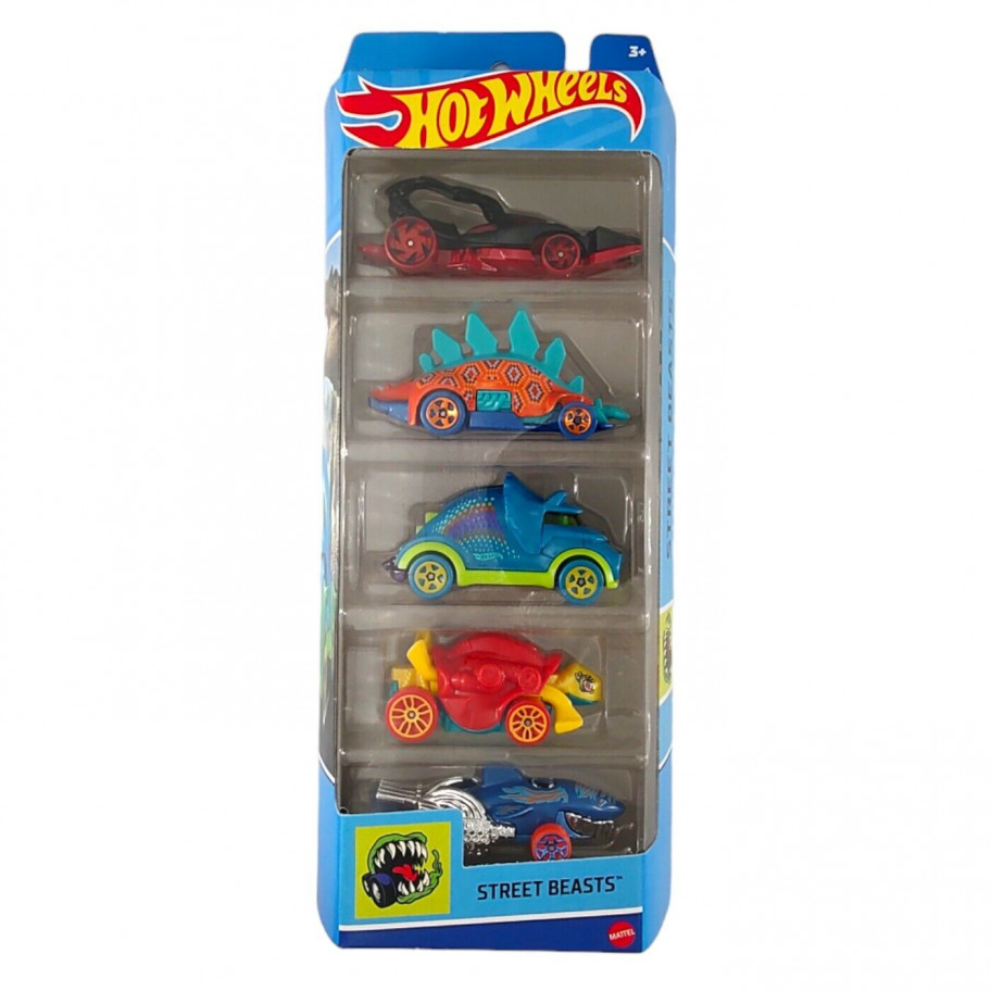 Набір із 5 машинок Хот Вілс Street Beasts Hot Wheels Mattel HLY77