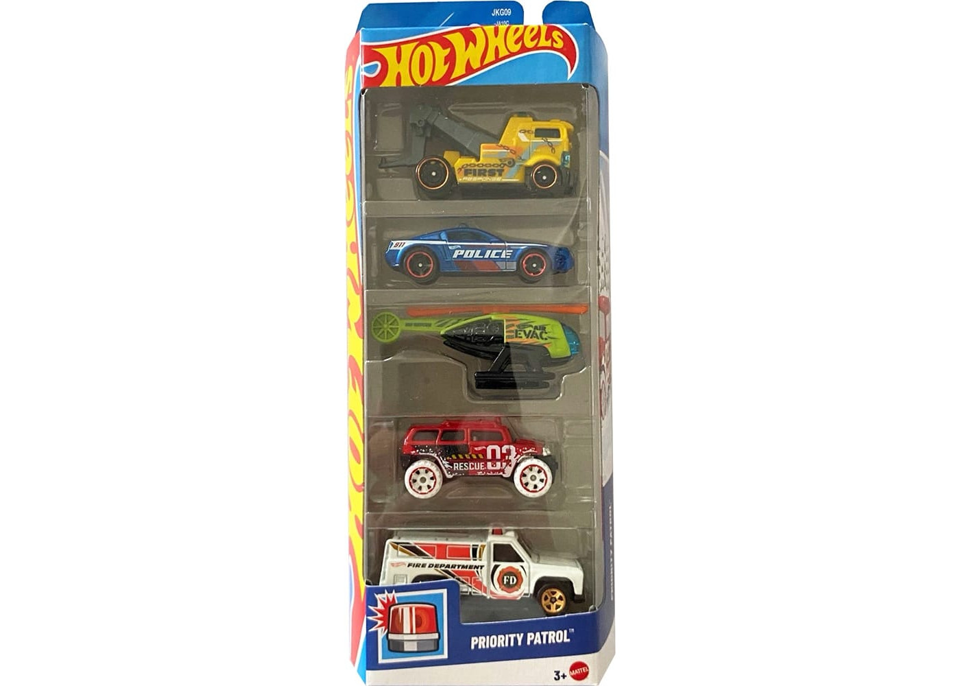 Набор из 5 Машинок Хот Вилс Priority Patrol Hot Wheels Mattel JKG09
