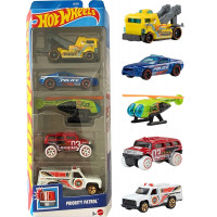 Набор из 5 Машинок Хот Вилс Priority Patrol Hot Wheels Mattel JKG09