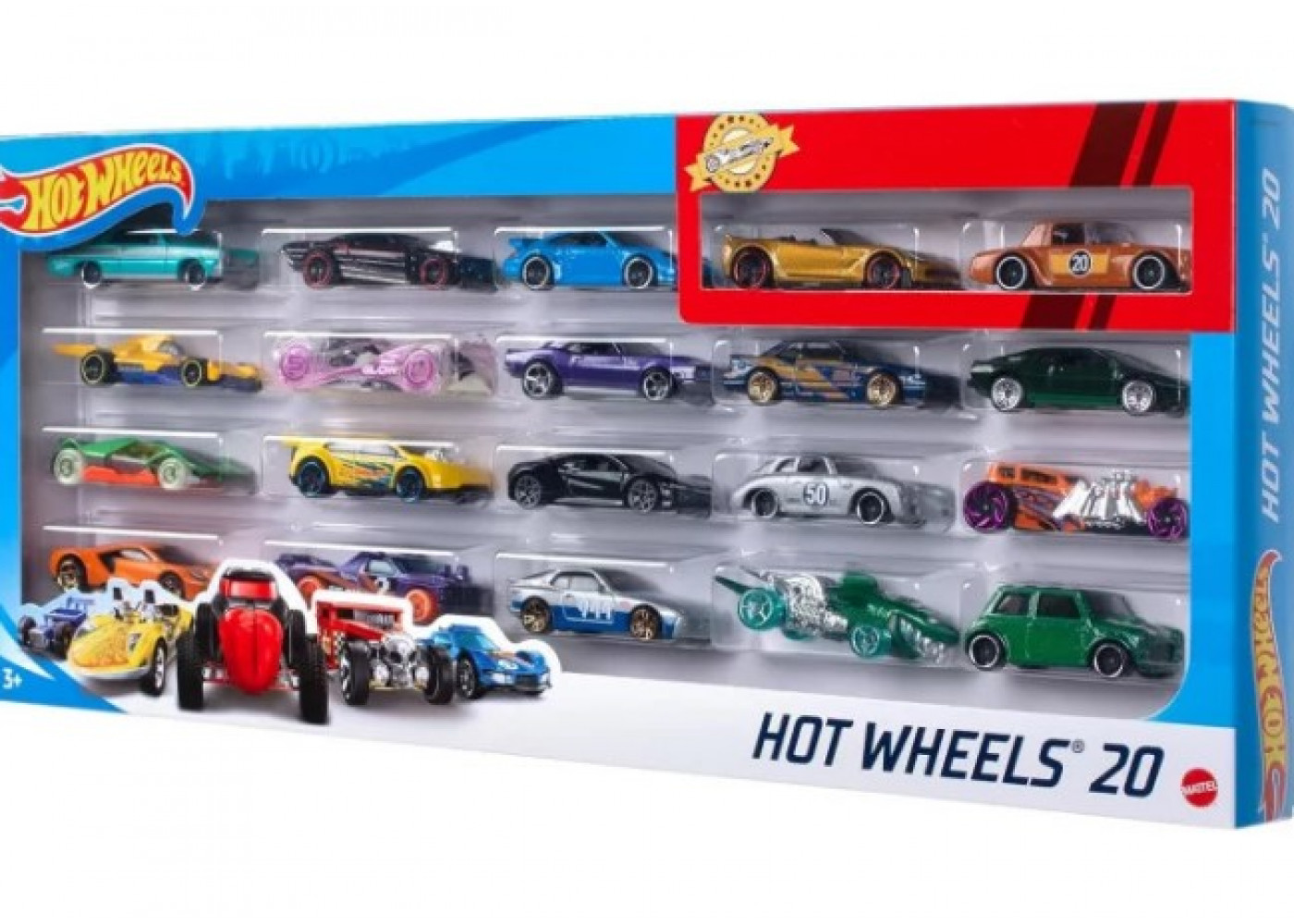 Набор машинок Хот Вилc 20 шт (Уценка) Hot Wheels 20-Car Gift Pack Mattel BH7045