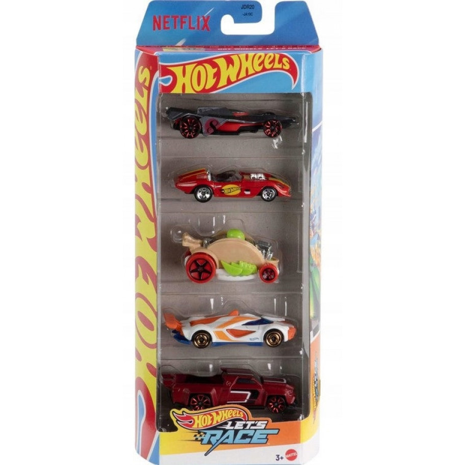 Набор из 5 машинок Хот Вилс 1:64 Hot Wheels Lets Race Mattel JBJ79