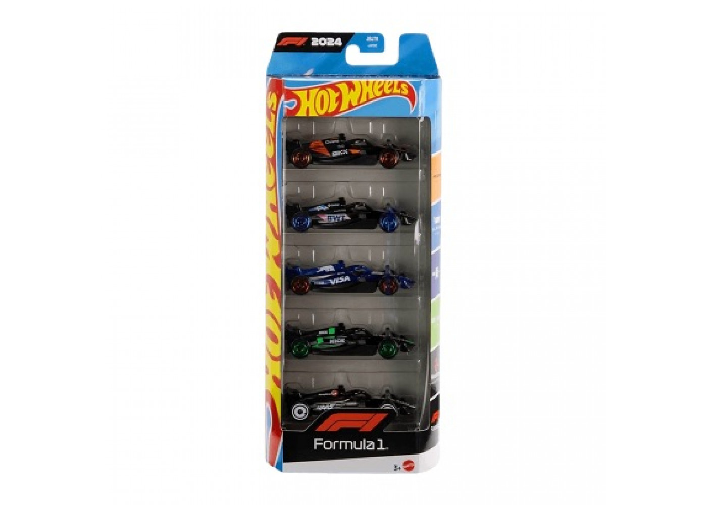 Набор из 5 машинок Хот Вилс Формула 1 Hot Wheels 1:64 FORMULA 1 Mattel JBJ78