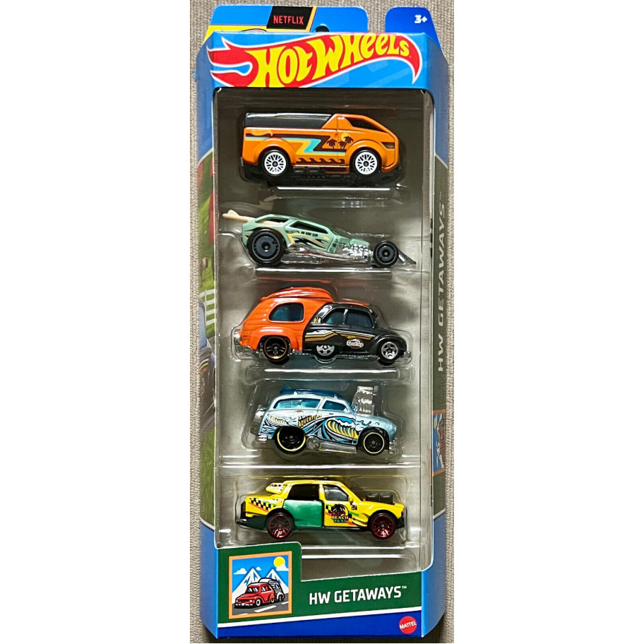 Набір з 5 машинок Хот Вілс Екшен Hot Wheels Getaways Mattel HTV46