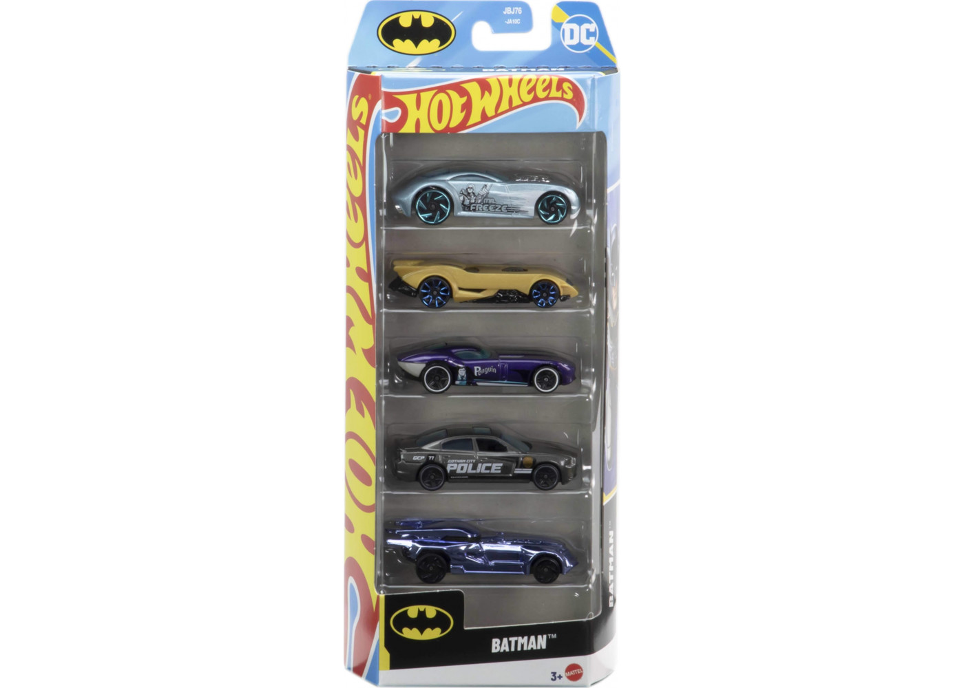 Набор из 5 машинок Хот Вилс Бэтмен Hot Wheels 1:64 Batman Mattel JDR18