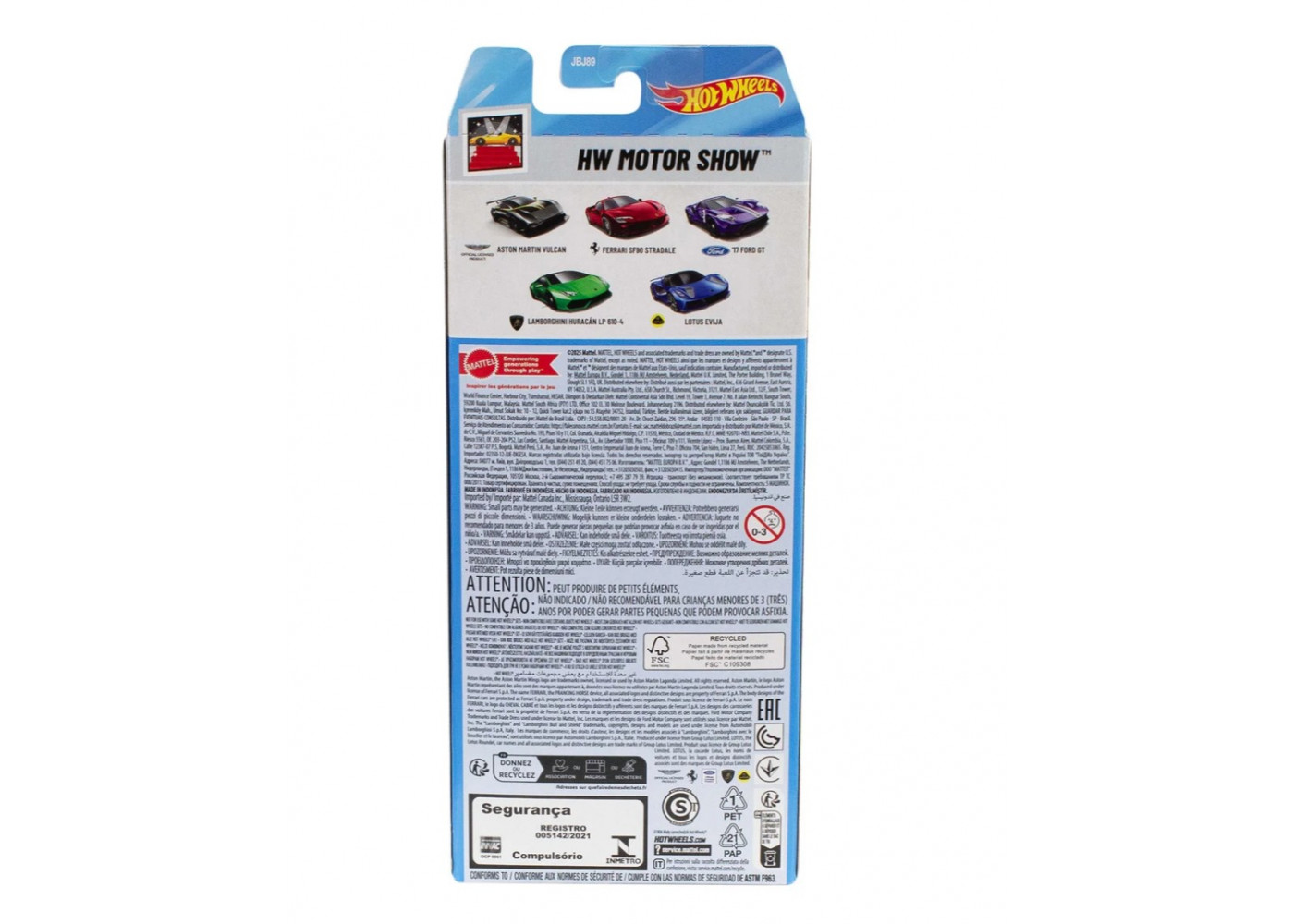 Набор из 5 машинок Хот Вилс Hot Wheels 1:64 HW Motor Show Mattel JBJ89
