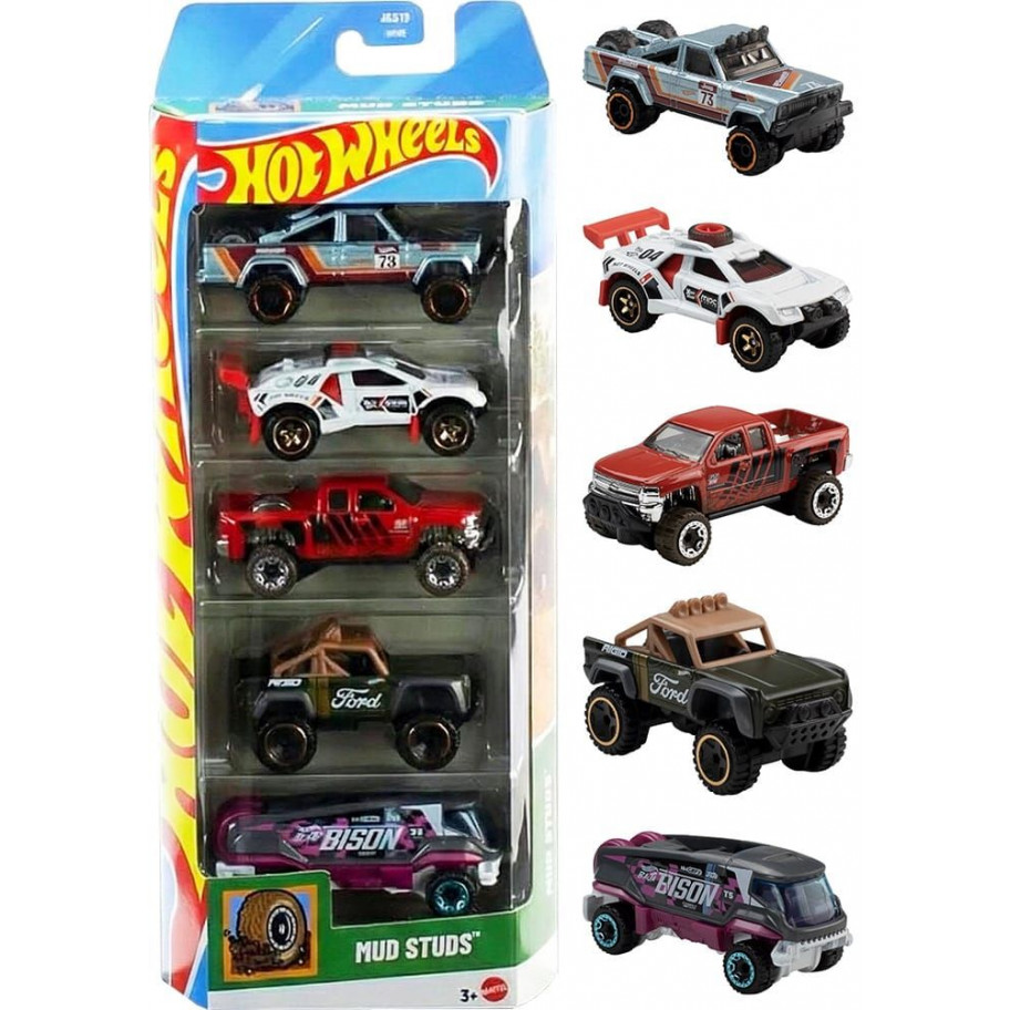 Набор из 5 машинок Хот Вилс Hot Wheels 1:64 Mud Studs Mattel JKG10